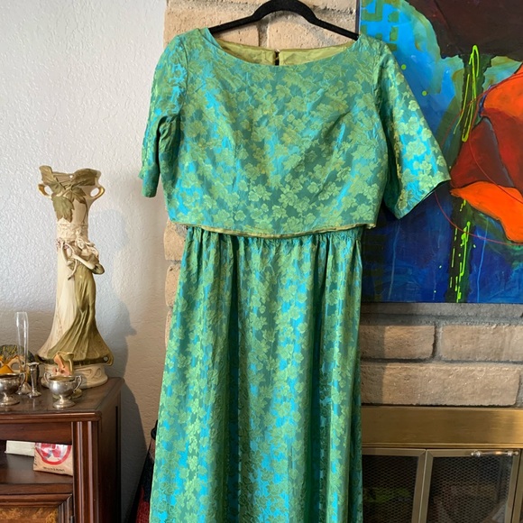 MidCentury Handmade Formal Gown and Capelet - Picture 11 of 13